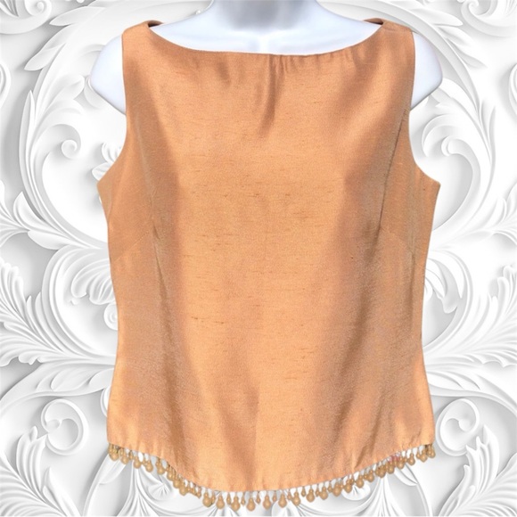 Quadra Tops - Quadra Petites Sleeveless Top w/Beading on Bottom